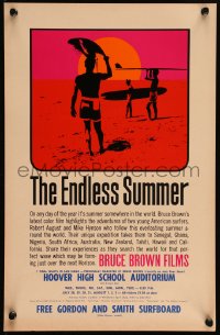 9k1255 ENDLESS SUMMER 11x17 special poster 1965 Bruce Brown, Van Hamersveld art, includes play dates!