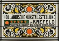 9k0068 HOLLANDISCHE KUNSTAUSSTELLUNG 34x48 German museum/art exhibition 1903 wonderful Prikker art!