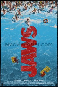 9k0357 JAWS #250/325 24x36 art print 2019 Mondo, terrified beach swimmer art by Mark Smith!