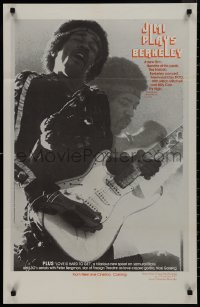 9k0222 JIMI PLAYS BERKELEY 22x34 special poster 1973 image of Jimi Hendrix at Berkeley, California!