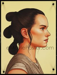9k1197 MIKE MITCHELL signed #1082/1465 12x16 art print 2016 Star Wars, Daisy Ridley as Rey, Mondo!