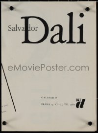9k0256 SALVADOR DALI GALERIE D 2-sided 26x38 Czech museum/art exhibition 1967 self portrait & more!