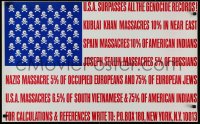 9k0233 U.S.A. SURPASSES ALL THE GENOCIDE RECORDS 22x35 special poster 1966 John Lennon/Ono Gallery!