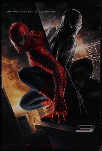 9k1027 SPIDER-MAN 3 int'l teaser DS 1sh 2007 Sam Raimi, greatest battle within, Maguire in red/black suits!