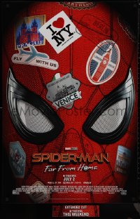9k1031 SPIDER-MAN: FAR FROM HOME advance 1sh 2019 Marvel Comics, Holland, Jackson, Gyllenhaal!