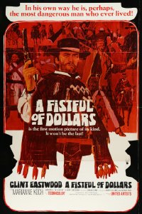 9k0020 FISTFUL OF DOLLARS standee 1967 introducing the man with no name, Clint Eastwood, very rare!