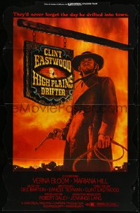 9k0022 HIGH PLAINS DRIFTER 37x57 standee 1973 classic Ron Lesser art of Clint Eastwood, ultra rare!