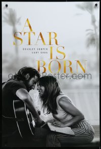 9k1034 STAR IS BORN teaser DS 1sh 2018 Bradley Cooper stars and directs, romantic image w/Lady Gaga!