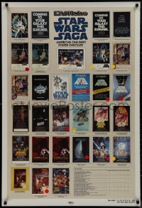 9k1048 STAR WARS CHECKLIST 2-sided Kilian 1sh 1985 many great images of all the U.S. posters, info!