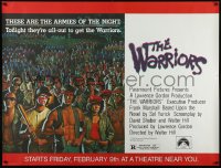 9k0086 WARRIORS subway poster 1979 Walter Hill, Jarvis artwork of the armies of the night, rare!