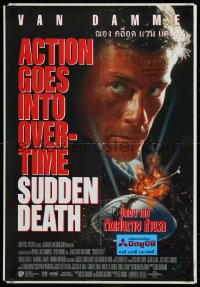 9k0481 SUDDEN DEATH Thai poster 1995 Jean-Claude Van Damme, Powers Boothe, different!