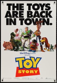9k1076 TOY STORY DS 1sh 1995 Disney & Pixar cartoon, great images of Buzz Lightyear, Woody & cast!