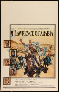 9k0039 LAWRENCE OF ARABIA pre-Awards WC 1963 David Lean, best Terpning art of Peter O'Toole on camel!