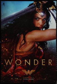 9k1103 WONDER WOMAN teaser DS 1sh 2017 sexiest Gal Gadot in title role/Diana Prince, Wonder!