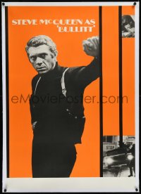 9m0467 BULLITT linen teaser 1sh 1968 Steve McQueen, never before seen image w/o credits, ultra rare!