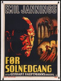 9m0263 RULER linen Danish 1937 Emil Jannings, Nazi propaganda for state ownership of all, very rare!