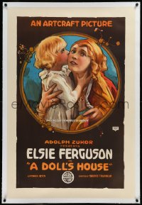 9m0509 DOLL'S HOUSE linen 1sh 1918 great art of troubled Elsie Ferguson, Henrik Ibsen, ultra rare!
