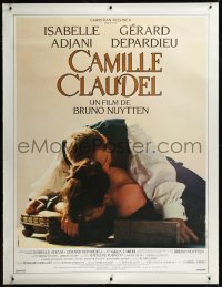 9m0072 CAMILLE CLAUDEL linen French 1p 1988 sexy Isabelle Adjani & Gerard Depardieu as sculptor Rodin