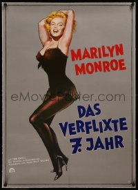 9m0339 SEVEN YEAR ITCH linen German R1970 Billy Wilder, different sexy art of Marilyn Monroe!