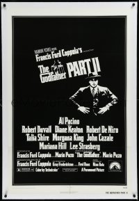 9m0552 GODFATHER PART II linen 1sh 1974 art of Al Pacino in Francis Ford Coppola classic sequel!