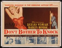 9m0427 DON'T BOTHER TO KNOCK linen 1/2sh 1952 classic art of sexy Marilyn Monroe + 5 photos of her!