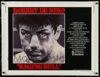 9m0431 RAGING BULL linen 1/2sh 1980 Martin Scorsese, Kunio Hagio art of boxer Robert De Niro!