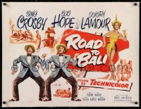 9m0432 ROAD TO BALI linen 1/2sh 1952 Bing Crosby, Bob Hope & sexy Dorothy Lamour, ultra rare!