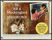 9m0434 TO KILL A MOCKINGBIRD linen 1/2sh 1963 Gregory Peck classic, from Harper Lee's famous novel!