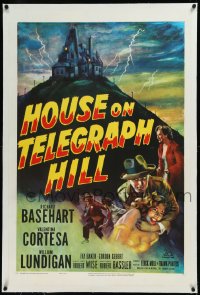 9m0586 HOUSE ON TELEGRAPH HILL linen 1sh 1951 Basehart, Cortesa, Robert Wise film noir, cool art!