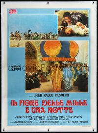 9m0127 ARABIAN NIGHTS linen Italian 1p 1974 Pier Paolo Pasolini's Il Fiore delle Mille e una Notte!