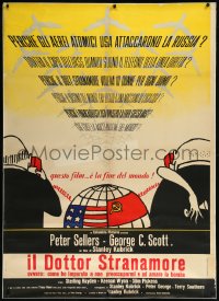 9m0133 DR. STRANGELOVE linen Italian 1p 1964 Stanley Kubrick classic, Peter Sellers, Ungerer art!