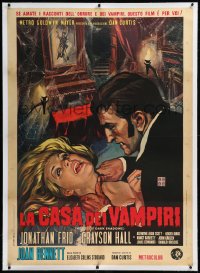 9m0138 HOUSE OF DARK SHADOWS linen Italian 1p 1971 cool different art of vampire Barnabas Collins!