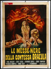 9m0155 WEREWOLF VS VAMPIRE WOMAN linen Italian 1p 1972 great Casaro art of wolfman & sexy girls!