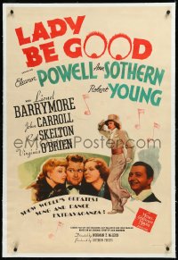 9m0614 LADY BE GOOD linen style C 1sh 1941 Eleanor Powell, Ann Sothern, Robert Young & Red Skelton!