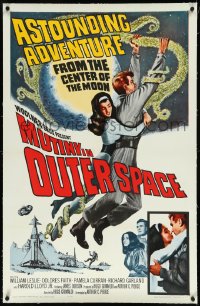 9m0661 MUTINY IN OUTER SPACE linen 1sh 1964 wacky sci-fi, astounding adventure from the moon's center!