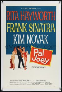 9m0684 PAL JOEY linen 1sh 1957 Maurice Thomas art of Frank Sinatra, sexy Rita Hayworth & Kim Novak!