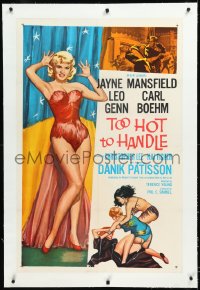 9m0697 PLAYGIRL AFTER DARK linen int'l 1sh 1962 Too Hot to Handle, art of sexy Jayne Mansfield!