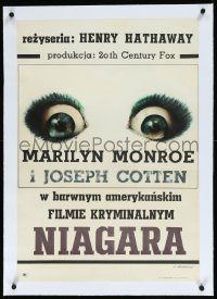 9m0248 NIAGARA linen Polish 21x30 1966 Marilyn Monroe, Joseph Cotten, Freudenreich art of eyes!