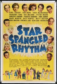 9m0764 STAR SPANGLED RHYTHM linen 1sh 1943 images of all of Paramount's best 1940s stars!