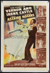 9m0767 STORY OF VERNON & IRENE CASTLE linen B 1sh 1939 art of Fred Astaire & Ginger Rogers dancing!