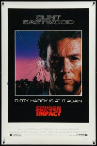 9m0771 SUDDEN IMPACT linen 1sh 1983 Clint Eastwood is at it again as Dirty Harry, great image!