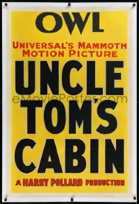 9m0804 UNCLE TOM'S CABIN linen teaser 1sh 1927 Universal's mammoth motion picture, ultra rare!