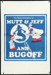 9m0818 WEIRD ADVENTURES OF MUTT & JEFF & BUGOFF linen 1sh 1973 Bud Fisher's cartoon detectives, rare!
