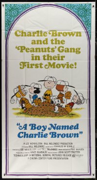 9p0191 BOY NAMED CHARLIE BROWN 3sh 1970 baseball art of Snoopy & the Peanuts by Charles M. Schulz!