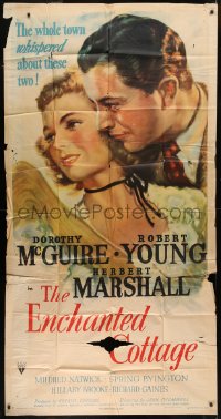 9p0204 ENCHANTED COTTAGE 3sh 1945 Dorothy McGuire & Robert Young live in a fantasy world!