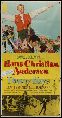 9p0213 HANS CHRISTIAN ANDERSEN 3sh 1953 completely different montage art of Danny Kaye & cast!