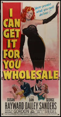 9p0218 I CAN GET IT FOR YOU WHOLESALE 3sh 1951 art of sexy Susan Hayward in Gilda-like dress!