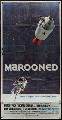 9p0232 MAROONED style B 3sh 1969 Terpning art of astronaut, rocket & constellations, very rare!
