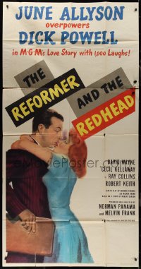 9p0245 REFORMER & THE REDHEAD 3sh 1950 June Allyson overpowers Dick Powell with 1000 laughs!