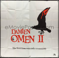 9p0160 DAMIEN OMEN II int'l 6sh 1978 art of demonic crow, the first time was only a warning, rare!